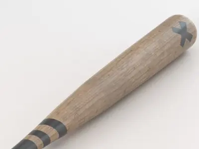 Wooden Baseball Bat 3D model