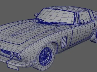 Simple Car Not UV Mapped No Textures Low-poly 3D model