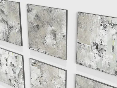 Abstract Wall Art 02 Low-poly 3D model