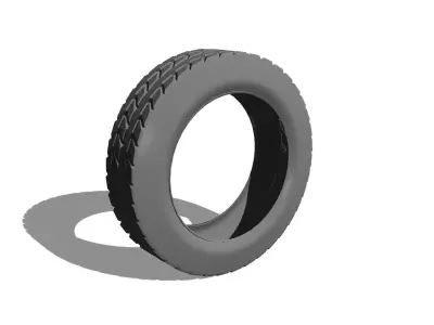 Detailed car tire model 3D model Low-poly 3D model