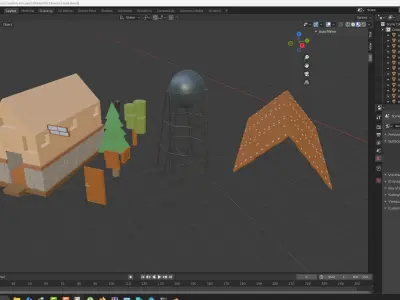 Lowpoly House 6 Low-poly 3D model