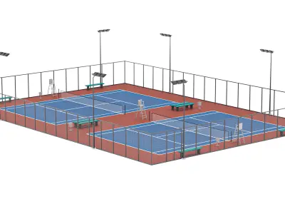 Tennis Court 6 3D model