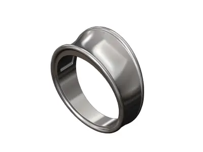 Large concave Statement ring with rope ornaments 3D print model