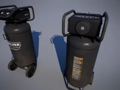 AirCompressor Low-poly 3D model