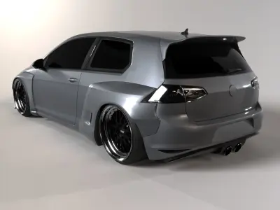 Volkswagen Golf Mk7 GTI Pandem 3D model