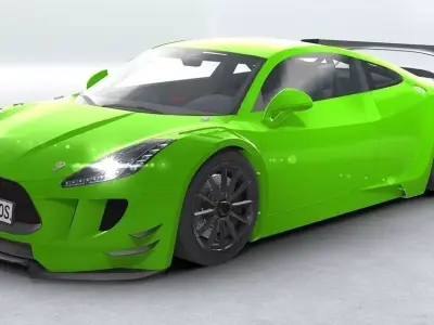 Generic Sports Car GT3 Realtime Low-poly 3D model