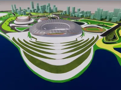 Masterplan Guangzhou Sport Center 3D model