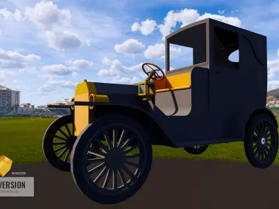 Cars - old-fashioned vehicles 3D model