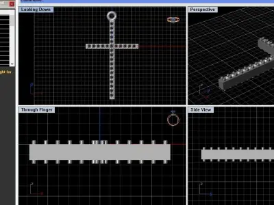 Two sided diamond cross  3D print model