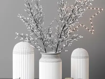 Christmas Decoration Set 3D model buy