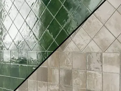 Marazzi zellige Wall tiles Gesso Lana Turchese  Cielo Argilla  3D model