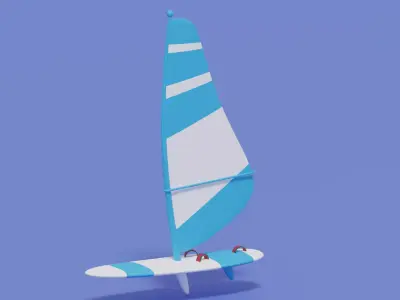 Cartoon Windsurf 3D model