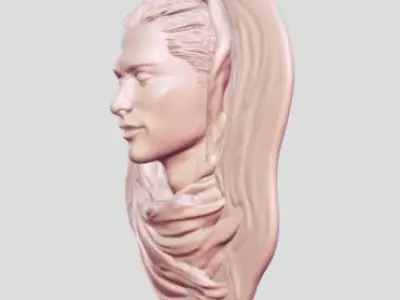 man face head decoration 3D print model