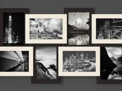 Decorative Set - 3 shelf 3D model