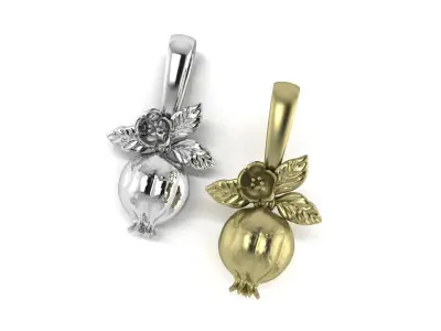 pomegranate pendant 3D print model 3D print model