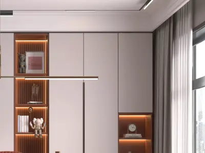 Modern Luxury Home Office 3D model