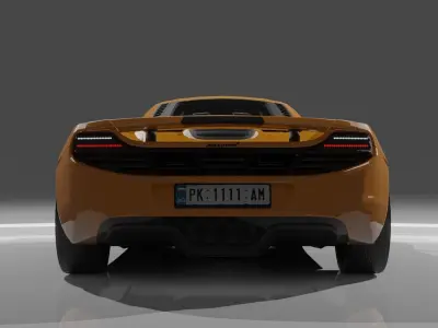 Mclaren Car Low-poly 3D model