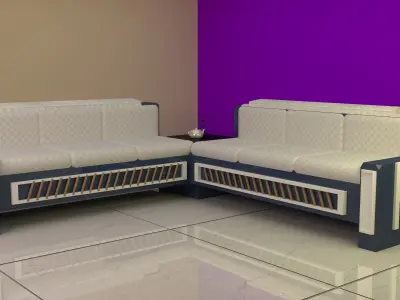 sofa for 3d  Low-poly 3D model