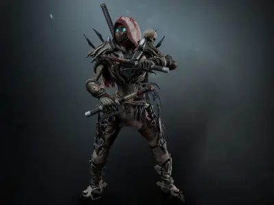 Undead Shinobi Low-poly 3D model