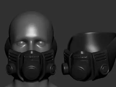 helmet high poly sculpt 3d printable  3D model shop