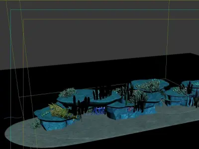 coral cartoon 3D model