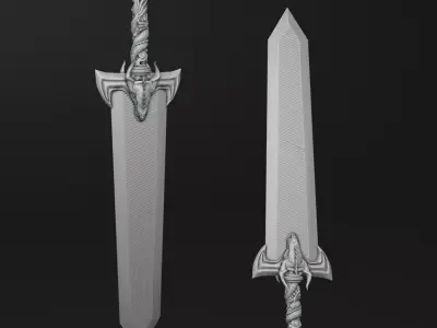 Dragon Slayer Sword 3D print model