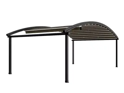 Motorized Pergola 4 wrought iron 3D model