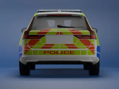 UK Police Volvo V90 Estate 3D model