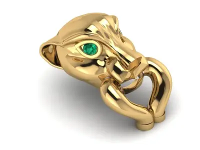 Panther pendant 3D printable for gold and silver 3D print model
