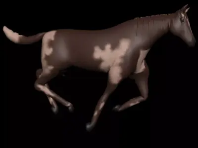 GALLOPING HORSE Low-poly 3D model