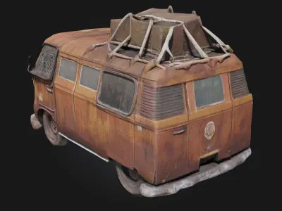 Rusty Road Tripper  Faded Memories on Four Wheels 3D model