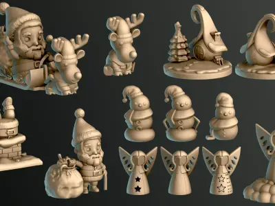 Christmas Pack 01 - Collection 3D print model