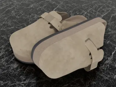 BIRKENSTOCK 3D - SLIPPER Low-poly 3D model