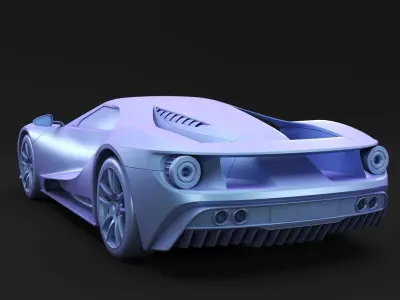 American GT supercar 3D model