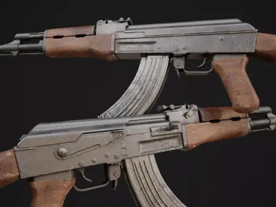 AK-47 Game Ready Model Low-poly 3D model