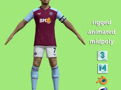 T-Pose John McGinn Aston Villa 23-24 3D model