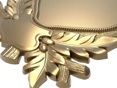 carved frame 3D model 5