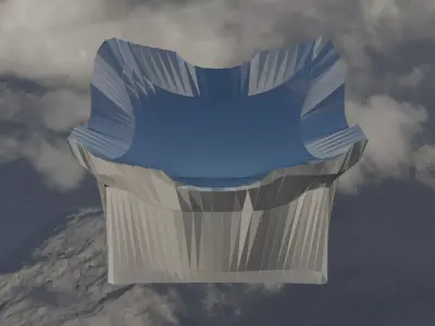 Silver Futuristic Cubic Autel 3D model