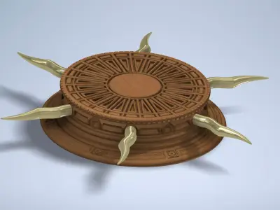 Circle Base pedestal 3D print model