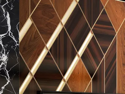 TV Wall Units set 03 3D model