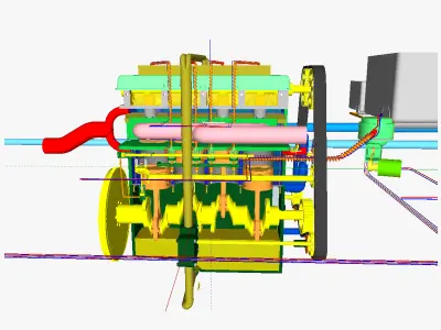 IC motor 1 Diesel 3D model