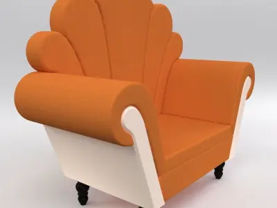 12 Color Armchair 3D Model 3D model