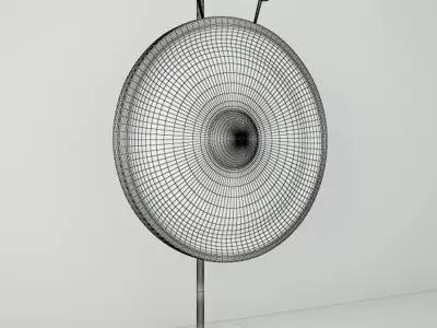 19th Century Laos Bronze Gong 6 3D model