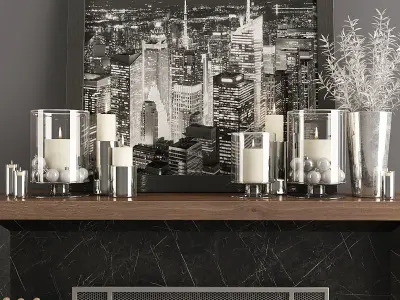 Fireplace and Decor 36 3D model