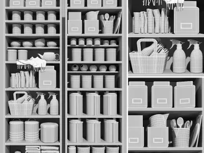 Modern racks  3D model