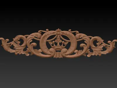 Classic pattern inlaid interior decorated with 3D CNC model 3D model