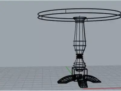 Decoration Table Low-poly 3D model