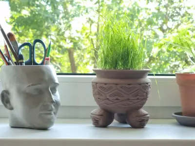 African Flower pot 3D print model