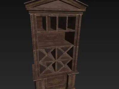 Roman Cabinet Wooden Low-poly 3D model