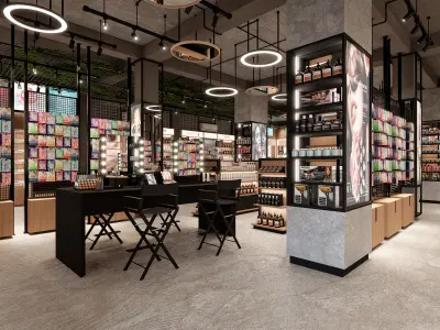 Cosmetic Store Scene Blender - Fbx - Obj 3D model